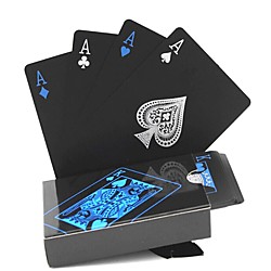 54pcs neue wasserdichte PVC reine schwarze Magie Box verpackt Plastikspielkarten Set Deck Poker klassische Zaubertricks Tool Lightinthebox