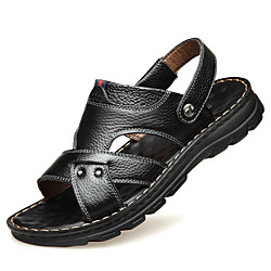 2020 Sommer neue Herrenschuhe Leder mit dicken Sohlen verschleißfeste Strandschuhe Herren atmungsaktive Freizeitsandalen Großhandel Lightinthebox