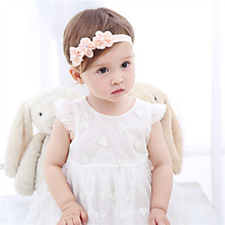 1 Stück Baby Mädchen Aktiv / Süß Freizeitskleidung Blumen / Solide Blumenstil Nylon Haarzubehör Rosa / Weiß Kindergröße / Stirnbänder Lightinthebox