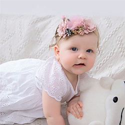 1 Stück Baby Mädchen Aktiv / Süß Freizeitskleidung Blumen Blumenstil Nylon Haarzubehör Gelb / Rosa / Grau Kindergröße Lightinthebox