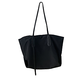 atmosphärische einfache Nylon-Canvas-Tasche Damen-Umhängetasche große Kapazität Tasche schwarz net rot lässige Einkaufstasche wild ins Lightinthebox