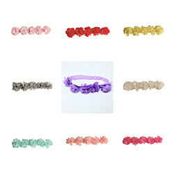 1 Stück Baby Mädchen Aktiv / Süß Freizeitskleidung Blumen / Solide Blumenstil Nylon Haarzubehör Purpur / Gelb / Rosa Kindergröße Lightinthebox