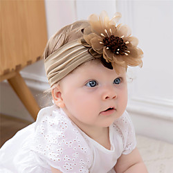 1 Stück Baby Mädchen Aktiv / Süß Freizeitskleidung Blumen / Solide Blumenstil Nylon Haarzubehör Blau / Rosa / Grau Kindergröße Lightinthebox