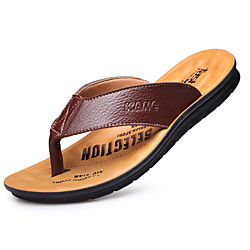 2017 Sommer neue Herren Hausschuhe koreanische Version des Trends der Indoor rutschfeste Leder Flip Flops Strandschuhe Hersteller Großhandel Lightinthebox