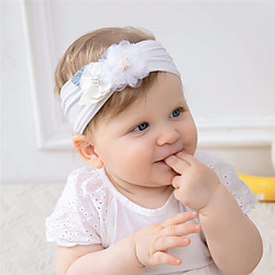 1 Stück Baby Mädchen Aktiv / Süß Freizeitskleidung Blumen / Solide Blumenstil Nylon Haarzubehör Gelb / Rosa / Grün Kindergröße Lightinthebox