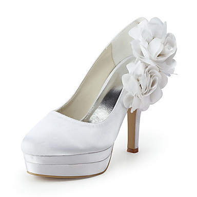 platform satin heels