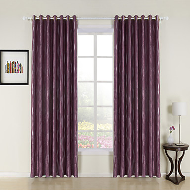 Rococo to paneler stripe lilla soverom polyester panelgardiner ...