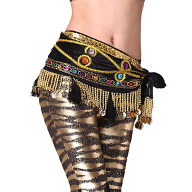 Performance Dancewear Velvet with Rhinestones Belly Dance Belt For