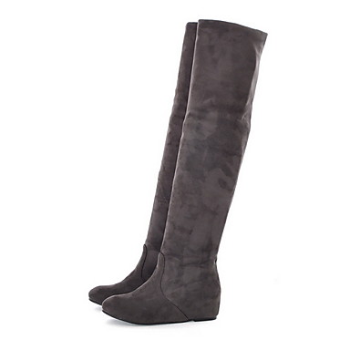 flat heel long boots