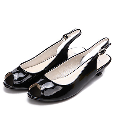 patent leather low heel boots