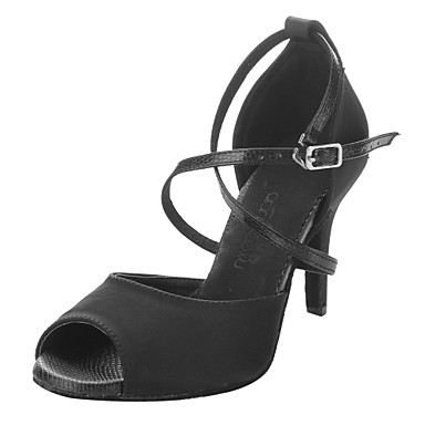 black ballroom heels