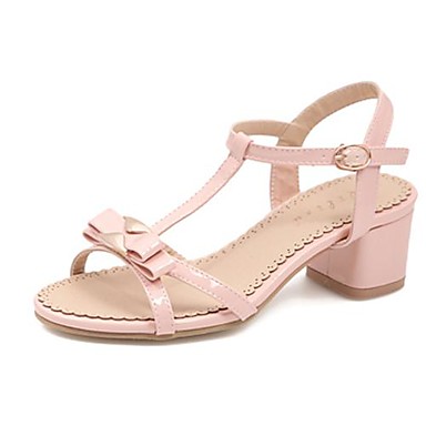 chunky heel t strap