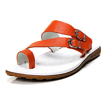 Leather Men's Flat Heel Toe Ring Sandals Shoes(More Colors) - USD  37 ...