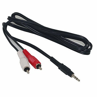 5ft Twin Rood Wit 2x Cinch Naar Stereo 3.5mm Mini-jack Stereo Audio Aux 