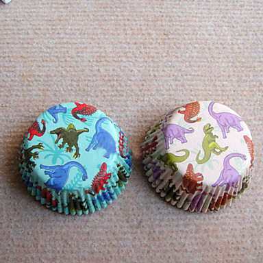 pattern wrappers dinosaur cupcake