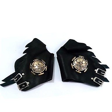 Gants Inspiré par One Piece Trafalgar Law Anime Accessoires de Cosplay Gants Noir Cuir PU Masculin de 1937916 2017 à $9.99