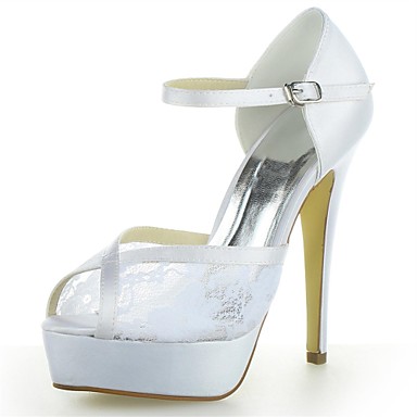 platform satin heels