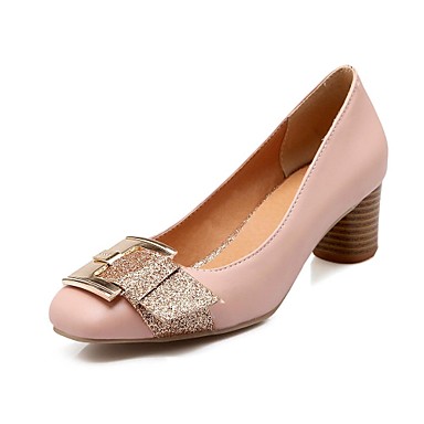 square toe chunky heel shoes