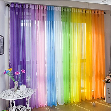 200 * 100cm fenster balkon gardinen vorhang panel voile gardinen ...