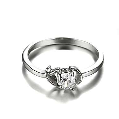 Bague de Fiancaille - en ZirconPlatiné VintageMignonSoirée ... Bague de Fiancaille - en ZirconPlatiné VintageMignonSoirée ...