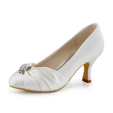 Women's Spring / Summer / Fall Heels / Round Toe Stretch Satin Wedding / Dress / Party & Evening 