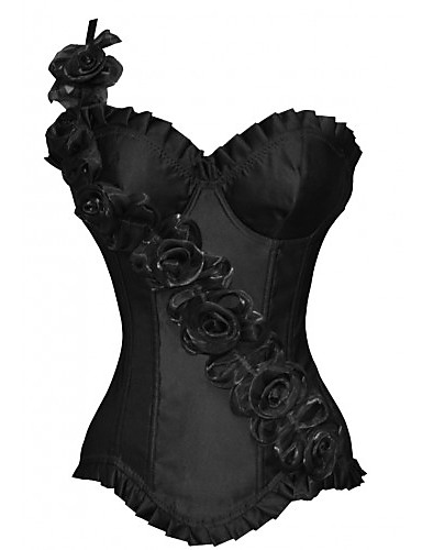 satin floral corset