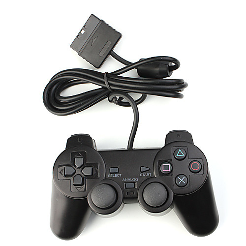 двойная панель управления шок для PS2 (черный)