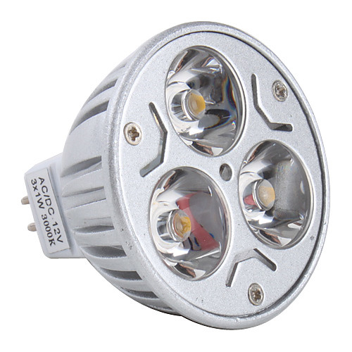 Лампа GU5.3 3x1w с 3 светодиодами 270lm, теплый белый свет 12v