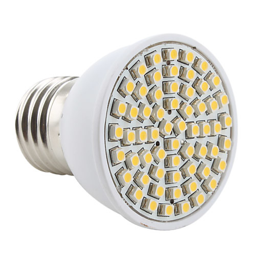 Лампа с теплым белый светом, 230V, E27 3528 SMD 60-светодиодный 200LM