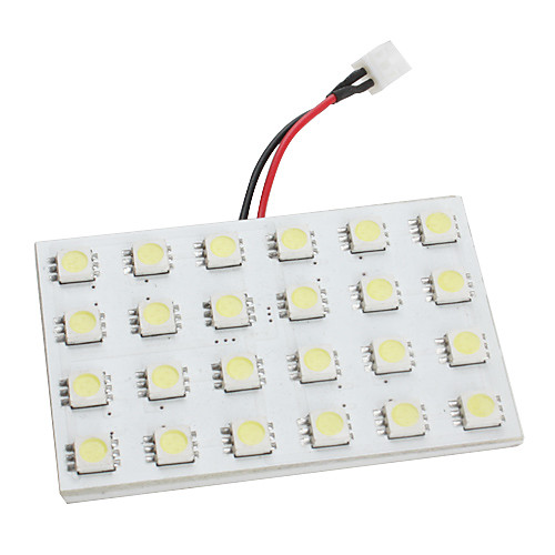 ba9s/festoon/t10 7w 24x5050 SMD 450-480lm белый свет Светодиодные лампы для автомобилей (DC 12V)