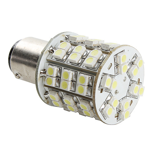 Автомобильная LED лампа для стоп-сигнала, DC 12V, белый свет, 1157 4W 60x3528 SMD