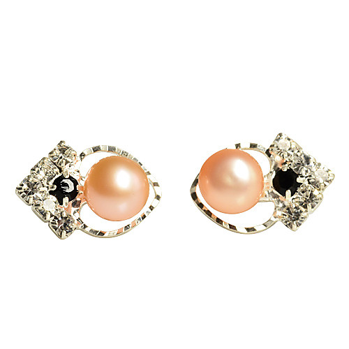 Сердце Pattern Rhinestone Серьги