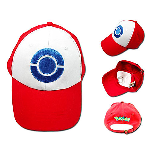 Ash Ketchum красный белый косплей шляпе