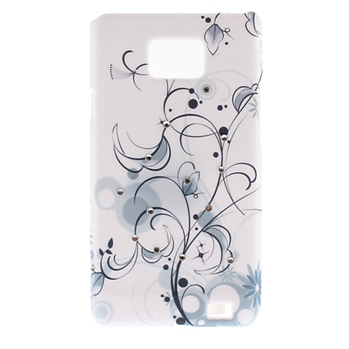 Blue Pattern Vines трудный случай с бриллиантом для Samsung Galaxy S2 I9100