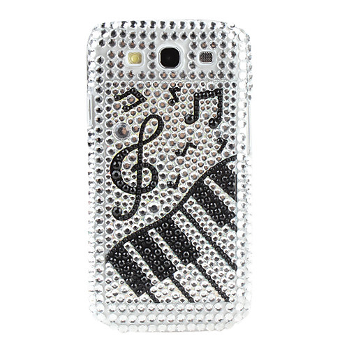 Сияющий Rhinestone музыкальная нота Pattern Жесткий чехол для Samsung Galaxy I9300 S3