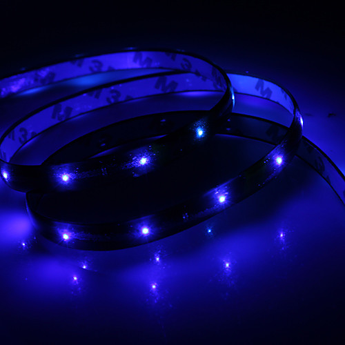 Лента светодиодная водонепроницаемая синяя длиной 30см с 12-LED (12V)