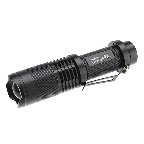 UltraFire SK68 3-режимный Cree XM-L T6 Zoom LED фонарь на клипсе и аксессуары, 1000 лм, 1х18650