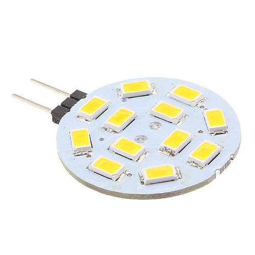 Точечная LED лампа (12V), теплый белый свет, G4 2W 12x5630SMD 220LM 2700K