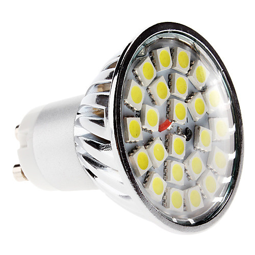GU10 5W 24x5050 SMD 380-420LM 6000-6500K Белый свет природных LED Spot Лампа (220-240V)