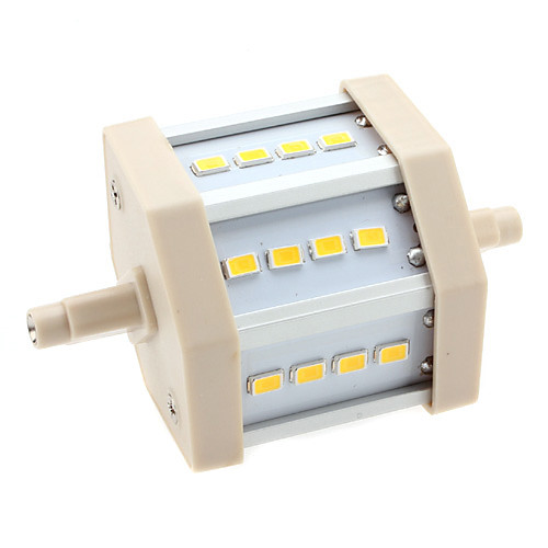 R7S 6W 12x5630 SMD 560-600LM 3000-3500K теплый белый свет Светодиодная лампа кукурузы (85-265В)