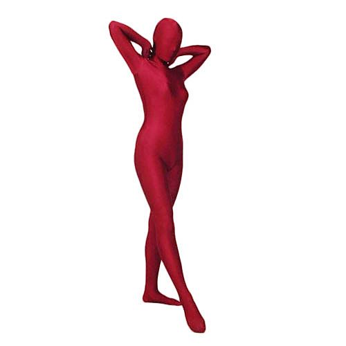 Wine Red Lycra Spandex Зентаи Full Body Suit