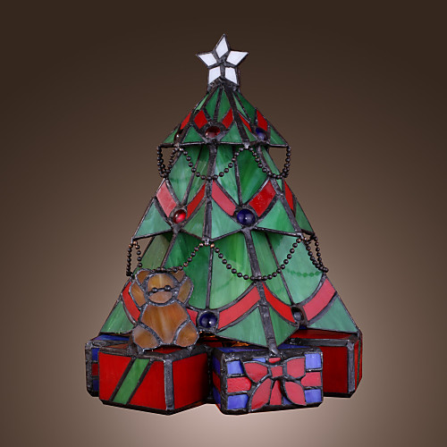 Настольный светильник в стиле Тиффани, в форме с рождественского дерева