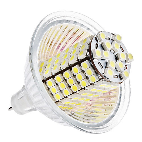 MR16 5W 120x3528 SMD 400-420LM 6000-6500K натуральный белый свет Светодиодные лампы кукурузы (12)