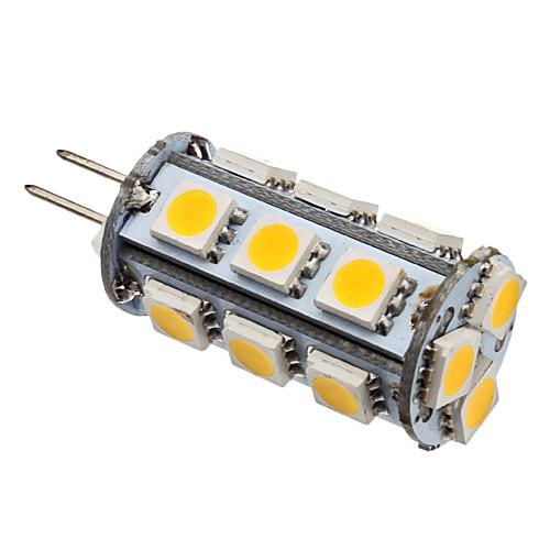 LED лампа типа Корн (12V), теплый белый свет, G4 2W 18x5050SMD 110LM 3000K