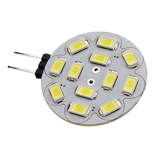 Точечная LED лампа (12V), естественный белый свет, G4 6W 12x5730SMD 550-570LM 6000-6500K