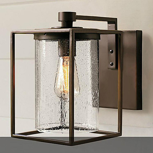 Современный настенный светильник со стеклянной тени и металлическим кронштейном