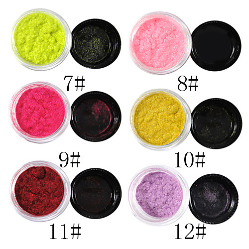 1PCS Velvet Nail Art украшения No.7-12 (8 мл, разных цветов)