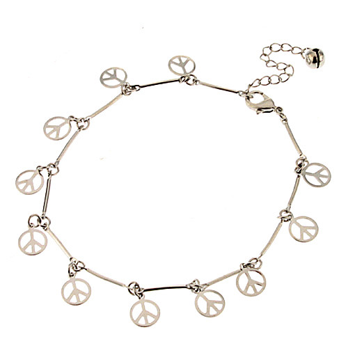 Peace Sign кулон металл Anklet (Platinum)