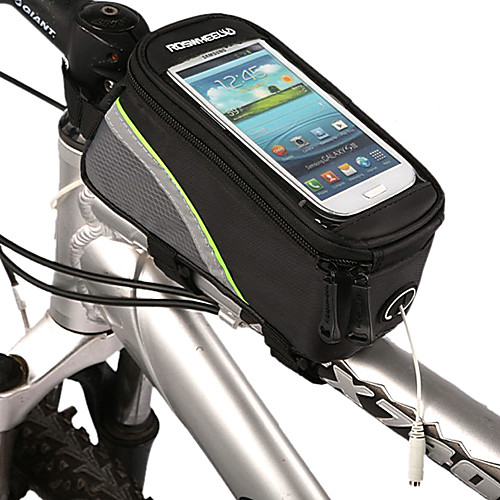 Велосипедная  транспорантная сумка с поверхностным отделением для 4.8 дюймового сенсорного телефона