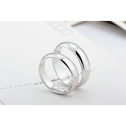 Классический круглый стерлингового серебра 925 пар Кольца